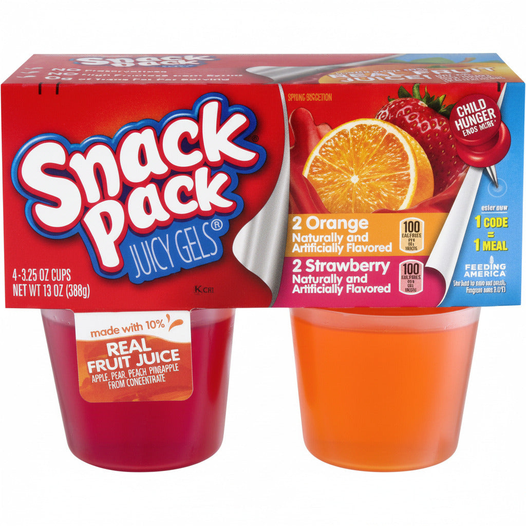 Snack Pack Strawberry & Orange Pudding 368g