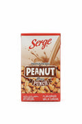 Serge Peanut in This Punch milk drink box on a dark surface