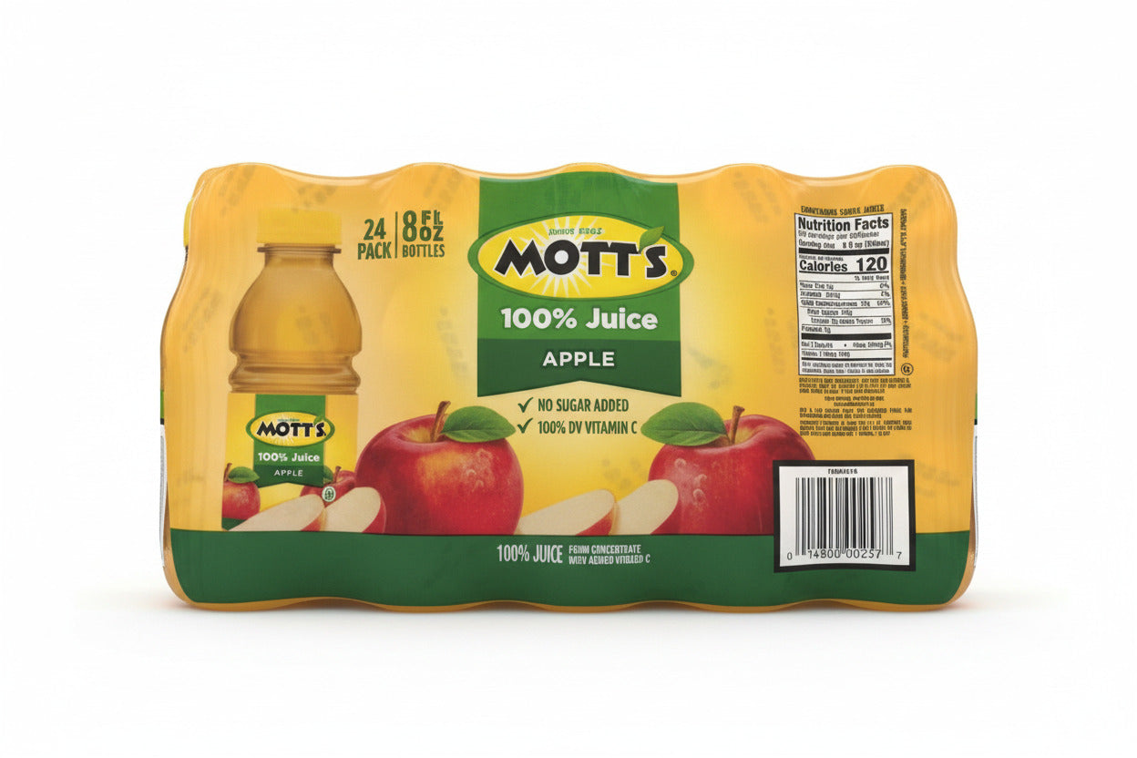 Mott's 100% Apple Juice 24-Pack 240ml - Kids Juice Box Bulk