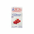 Box of Elle & Vire Crème Excellence Whipping Cream with raspberries on a white background