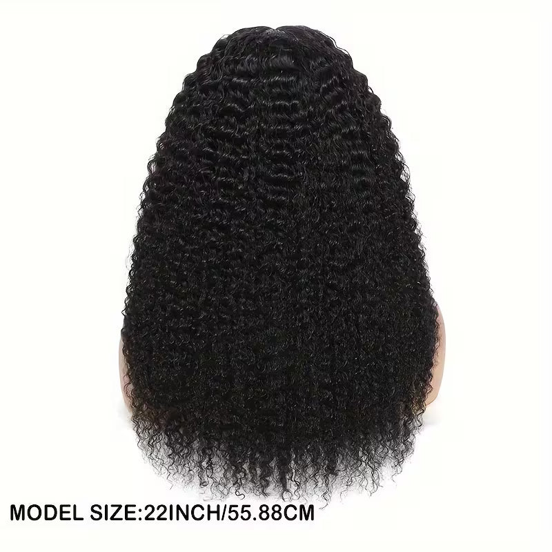Kinky Curly Lace Front Wig 4x4x1 Human Hair – 180% Density Brazilian Unprocessed | Natural Color