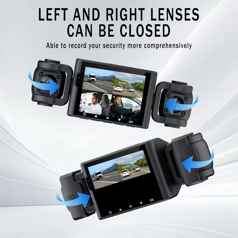 4-Channel 1080P HD Dash Cam – 360° Front, Rear, Left & Right Recording