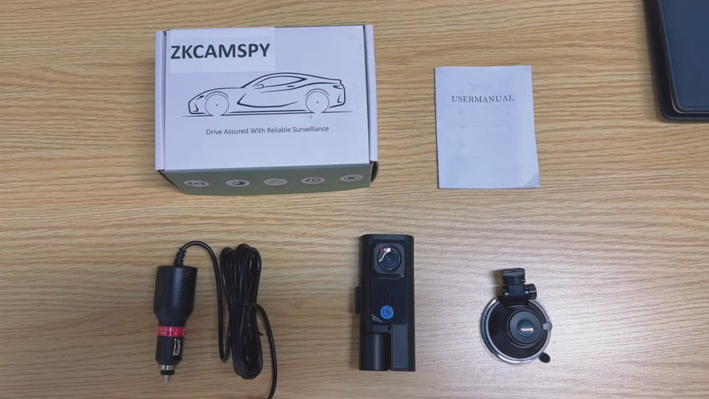 Dash Cam Front and Inside – 1080P Front + 720P Cabin | 170° Wide Angle, Night Vision, 24H Parking Monitor
