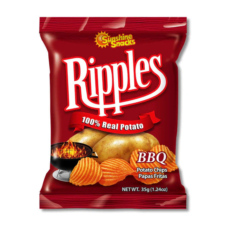Sunshine Snacks Ripples BBQ Chips 12-Pack 35g